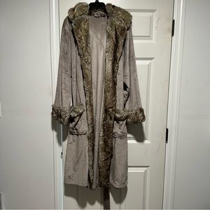 Pottery Barn Faux Fur Robe with Hood